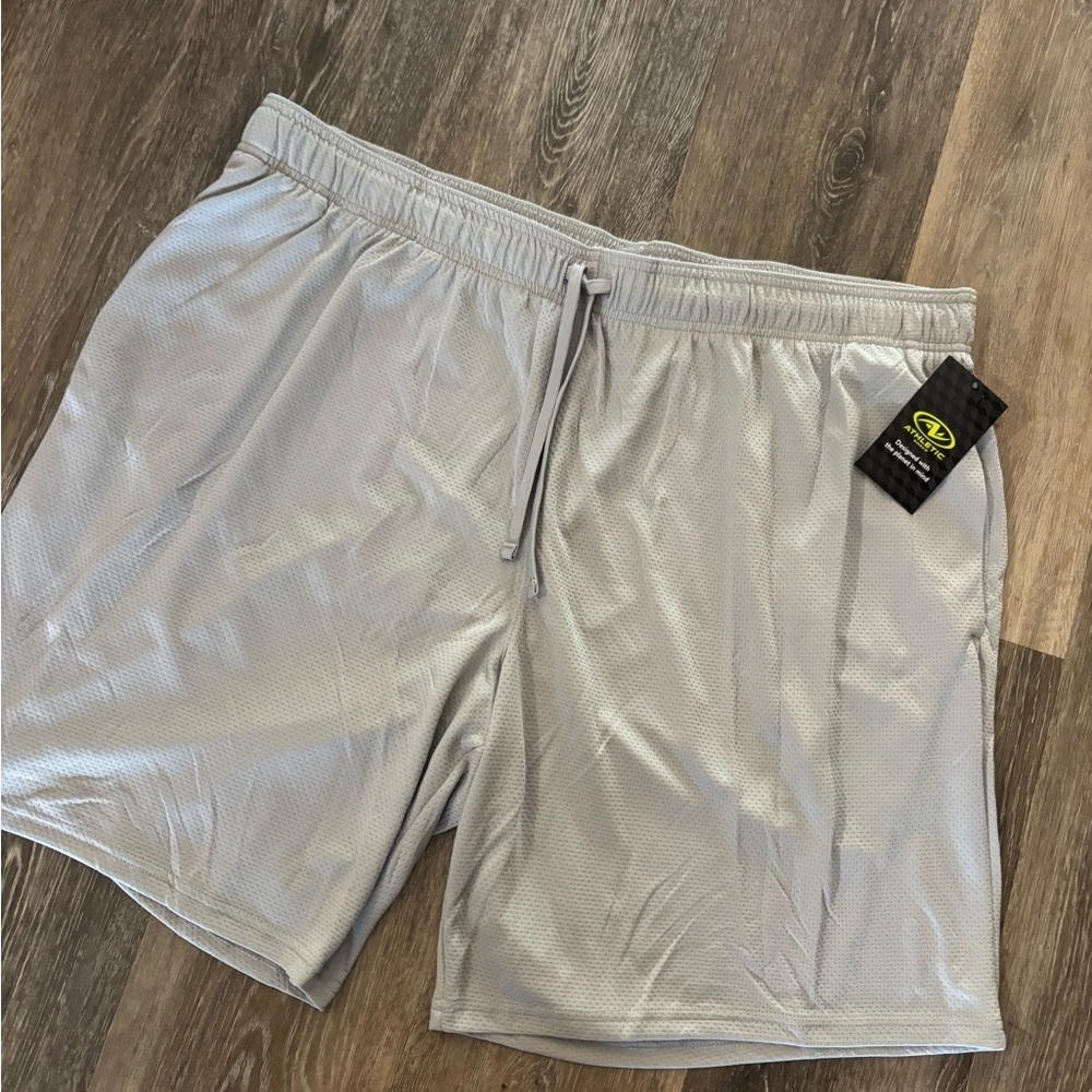 Athletic Works Gray Men's Mesh Athletic Shorts Sz 2XL NWT